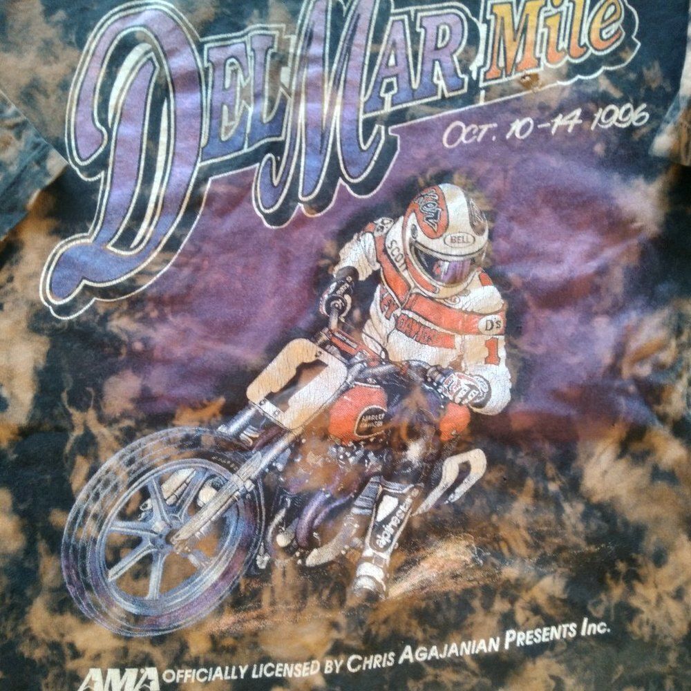 Vintage Del Mar Mile AMA Reverse Dye T-Shirt Distressed